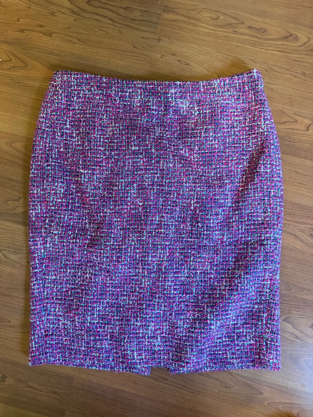 J. Crew Pink multi colored tweed pencil skirt